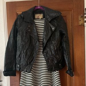 EUC Textured Black Vegan Jacket